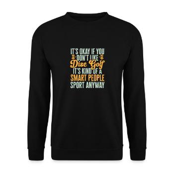 Discgolf Disc Golf Frisbee - Unisex Sweatshirt - black - Front - Alina (178cm) & Michal (187cm)