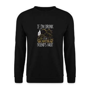 Wenn ich betrunken bin, ist es die Schuld meiner - Unisex Pullover - Schwarz - Vorne - Alina (178cm) & Michal (187cm)