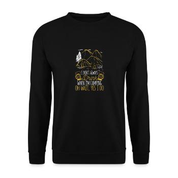 Je ne bois pas toujours quand je campe Drôle - Sweat-shirt Unisexe - noir - Devant - Alina (178cm) & Michal (187cm)