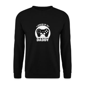 Lustiger Papa Vatertag Witz Humor Papa Sohn - Unisex Pullover - Schwarz - Vorne - Alina (178cm) & Michal (187cm)