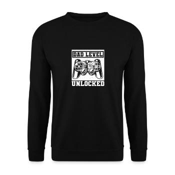 Lustiger Papa Vatertag Witz Humor Papa Sohn - Unisex Pullover - Schwarz - Vorne - Alina (178cm) & Michal (187cm)