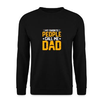 Lustiger Papa Vatertag Witz Humor Papa Sohn - Unisex Pullover - Schwarz - Vorne - Alina (178cm) & Michal (187cm)