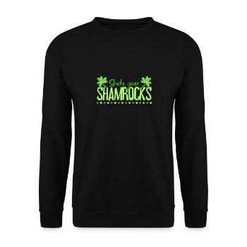 Drôle de Saint Patrick irlandais Shake Your - Sweat-shirt Unisexe - noir - Devant - Alina (178cm) & Michal (187cm)