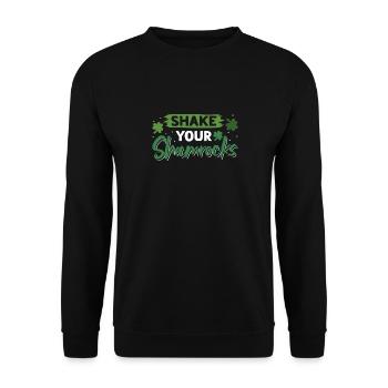 Drôle de Saint Patrick irlandais Shake Your - Sweat-shirt Unisexe - noir - Devant - Alina (178cm) & Michal (187cm)