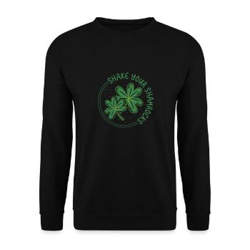 Drôle de Saint Patrick irlandais Shake Your - Sweat-shirt Unisexe - noir - Devant - Alina (178cm) & Michal (187cm)