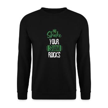 Drôle de Saint Patrick irlandais Shake Your - Sweat-shirt Unisexe - noir - Devant - Alina (178cm) & Michal (187cm)