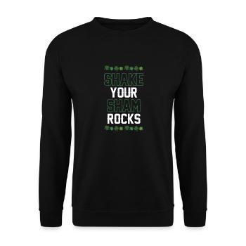 Drôle de Saint Patrick irlandais Shake Your - Sweat-shirt Unisexe - noir - Devant - Alina (178cm) & Michal (187cm)