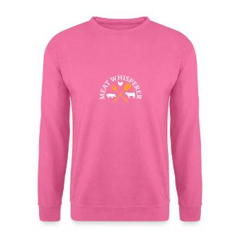 Grillen Steak Schweinefleisch Reiben Räuchern BBQ Fleisch Räuchern - Unisex Pullover - Pink - Vorne