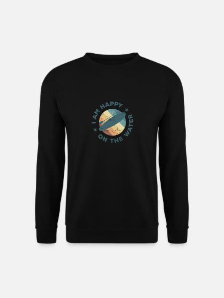 I am Happy one the Water SUP Stand up Paddle - Unisex Pullover - Schwarz