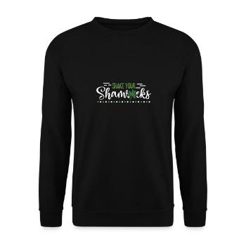 Drôle de Saint Patrick irlandais Shake Your - Sweat-shirt Unisexe - noir - Devant - Alina (178cm) & Michal (187cm)