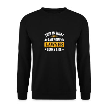 Lawyer Saying Funny Law Student Lawyer - Unisex Sweatshirt - black - Front - Alina (178cm) & Michal (187cm)