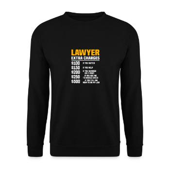 Lawyer Saying Funny Law Student Lawyer - Unisex Sweatshirt - black - Front - Alina (178cm) & Michal (187cm)