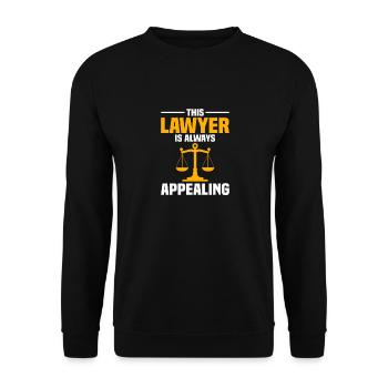 Lawyer Saying Funny Law Student Lawyer - Unisex Sweatshirt - black - Front - Alina (178cm) & Michal (187cm)