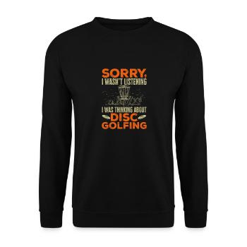 Discgolf Disc Golf Frisbee - Unisex Pullover - Schwarz - Vorne - Alina (178cm) & Michal (187cm)