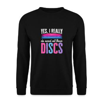 Discgolf Disc Golf Frisbee - Unisex Pullover - Schwarz - Vorne - Alina (178cm) & Michal (187cm)