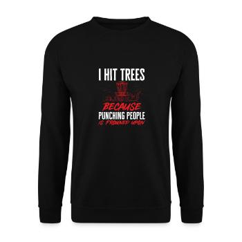 Discgolf Disc Golf Frisbee - Unisex Pullover - Schwarz - Vorne - Alina (178cm) & Michal (187cm)