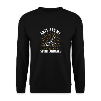 Ant Insect Collector Entomologist - Unisex Sweatshirt - black - Front - Alina (178cm) & Michal (187cm)