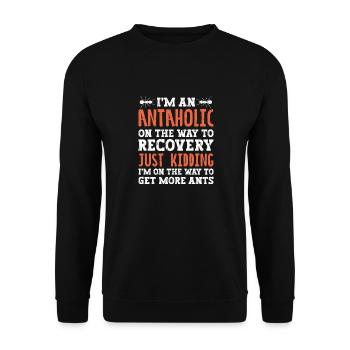 Ant Insect Collector Entomologist - Unisex Sweatshirt - black - Front - Alina (178cm) & Michal (187cm)