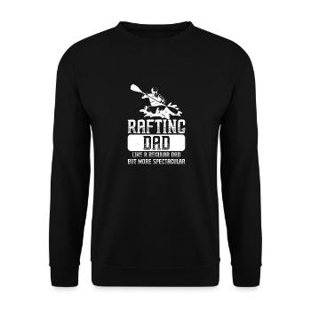 Fluss Rafting - Unisex Pullover - Schwarz - Vorne - Alina (178cm) & Michal (187cm)