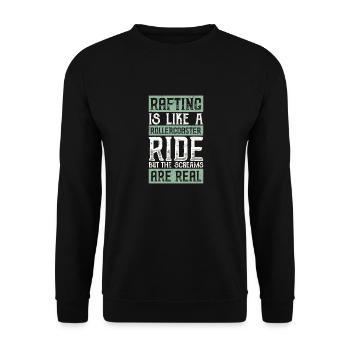 River Rafting - Unisex Sweatshirt - black - Front - Alina (178cm) & Michal (187cm)