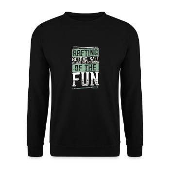 Fluss Rafting - Unisex Pullover - Schwarz - Vorne - Alina (178cm) & Michal (187cm)