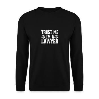 Avocats Drôle d’avocat étudiant en droit - Sweat-shirt Unisexe - noir - Devant - Alina (178cm) & Michal (187cm)