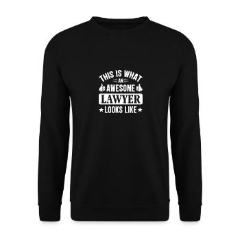 Avocats Drôle d’avocat étudiant en droit - Sweat-shirt Unisexe - noir - Devant - Alina (178cm) & Michal (187cm)