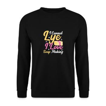 I Cannot Lye I Love Soap Making Soapmaking Soapmak - Unisex Sweatshirt - black - Front - Alina (178cm) & Michal (187cm)