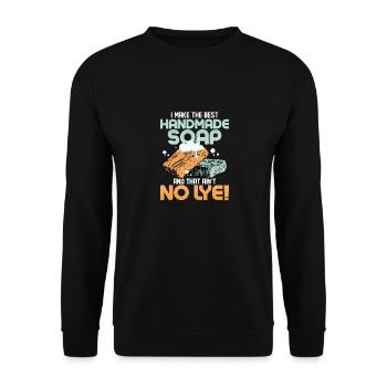 I Make The Best Handmade Soap Soapmaker Soapmaking - Unisex Pullover - Schwarz - Vorne - Alina (178cm) & Michal (187cm)