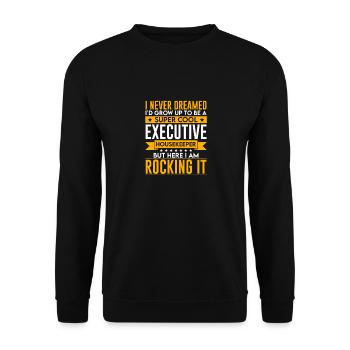 Cleaner Housekeeping Cleaning Housekeeper - Unisex Sweatshirt - black - Front - Alina (178cm) & Michal (187cm)