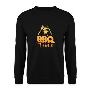 BBQ - Unisex Pullover - Schwarz - Vorne - Alina (178cm) & Michal (187cm)