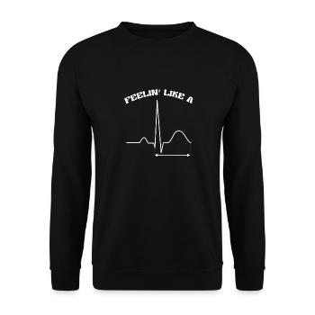 Kardiologie Krankenschwester Kardiologe - Unisex Pullover - Schwarz - Vorne - Alina (178cm) & Michal (187cm)