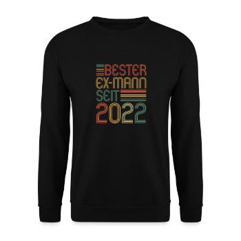 Weltbester Ex-Mann seit 2022 Scheidungs - Unisex Pullover - Schwarz - Vorne - Alina (178cm) & Michal (187cm)