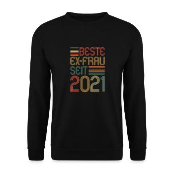 Weltbeste Ex-Frau seit 2021 Scheidungs - Unisex Pullover - Schwarz - Vorne - Alina (178cm) & Michal (187cm)