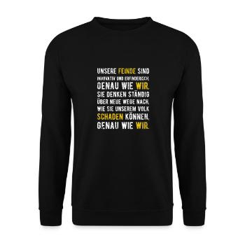 Funny Quotes Sarcastic Quotes Politics Quotes - Unisex Sweatshirt - black - Front - Alina (178cm) & Michal (187cm)