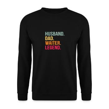 Waitress Bartender Waiter Server - Unisex Sweatshirt - black - Front - Alina (178cm) & Michal (187cm)