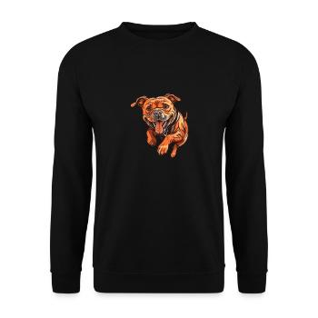 Dog de Bordeaux Playful Cartoon Style - Unisex Sweatshirt - black - Front - Alina (178cm) & Michal (187cm)