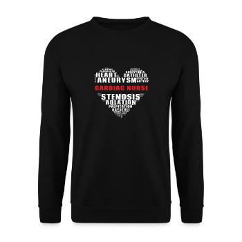 Kardiologie Krankenschwester Kardiologe - Unisex Pullover - Schwarz - Vorne - Alina (178cm) & Michal (187cm)