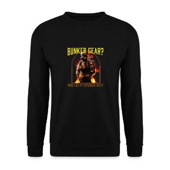 Équipement de bunker? Plus comme ma tenue de super-héros - Sweat-shirt Unisexe - noir - Devant - Alina (178cm) & Michal (187cm)