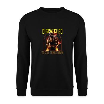 Envoyé pour refroidir les choses drôle de pompier - Sweat-shirt Unisexe - noir - Devant - Alina (178cm) & Michal (187cm)