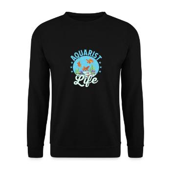 Aquarist Fish Keeping Aquarium Owner - Unisex Sweatshirt - black - Front - Alina (178cm) & Michal (187cm)
