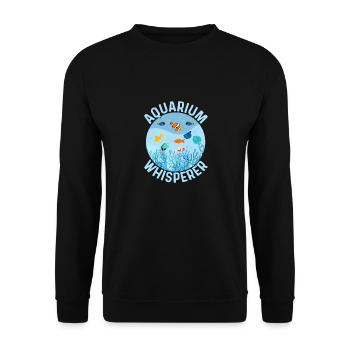 Aquarium Whisperer Aquarium Propriétaire Garde de poissons - Sweat-shirt Unisexe - noir - Devant - Alina (178cm) & Michal (187cm)