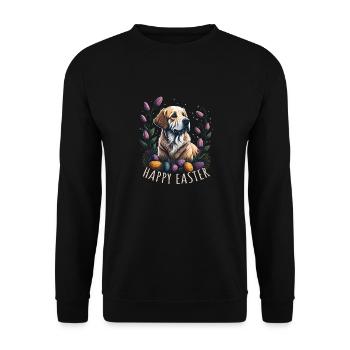Golden Retriever au printemps Pâques Golden - Sweat-shirt Unisexe - noir - Devant - Alina (178cm) & Michal (187cm)