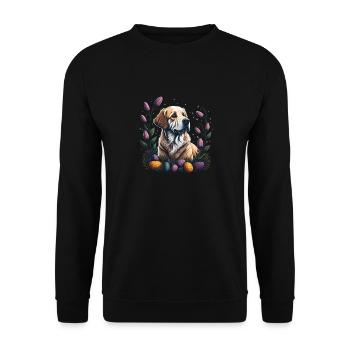 Golden Retriever au printemps Pâques Golden - Sweat-shirt Unisexe - noir - Devant - Alina (178cm) & Michal (187cm)