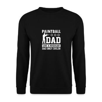 Paintball Player Splatter Paintball Gamer Saying - Unisex Sweatshirt - black - Front - Alina (178cm) & Michal (187cm)