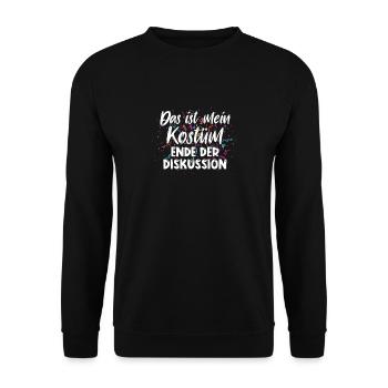 Mein Kostüm ist in der Wäscherei Carnival Party - Unisex Pullover - Schwarz - Vorne - Alina (178cm) & Michal (187cm)