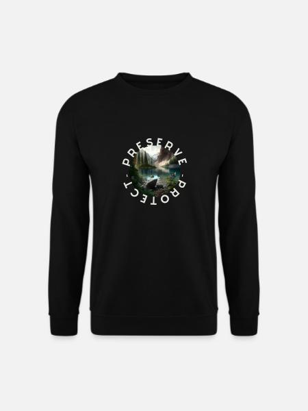 Preserve Protect Nature Naturbewusstsein bewahren - Unisex Pullover - Schwarz