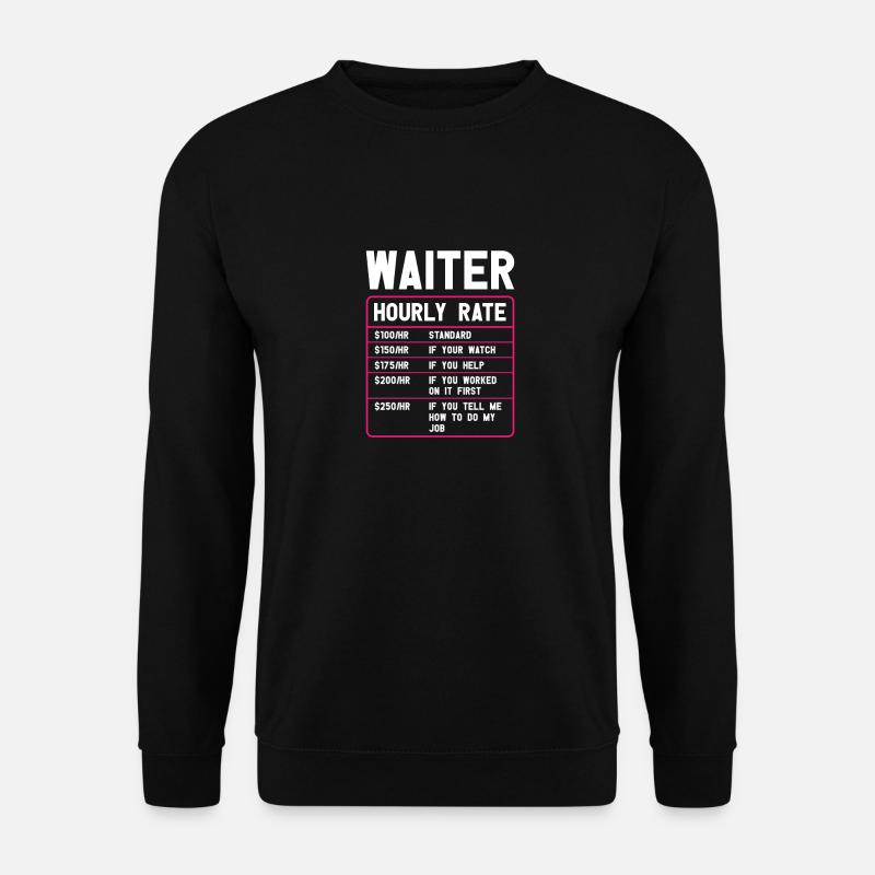 Waitress Bartender Waiter Server - Unisex Sweatshirt - black