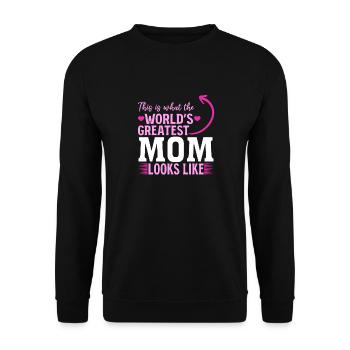 Voici à quoi ressemble la meilleure maman du monde - Fête des mères - Sweat-shirt Unisexe - noir - Devant - Alina (178cm) & Michal (187cm)