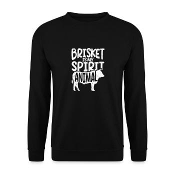 Beef breast is my soul animal Smoked - Unisex Sweatshirt - black - Front - Alina (178cm) & Michal (187cm)
